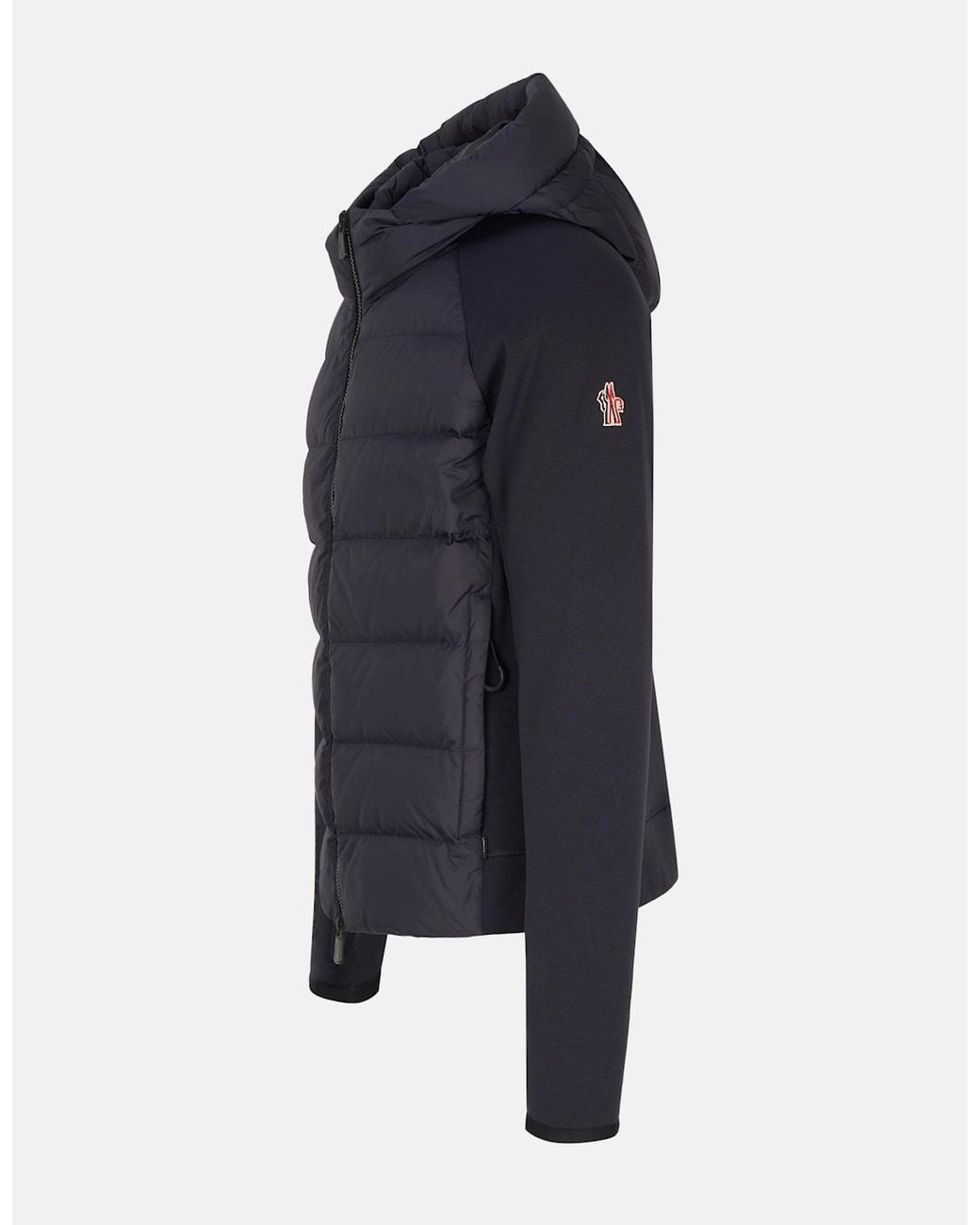 Moncler Blue Hybrid Zip Hooded Cardigan for men