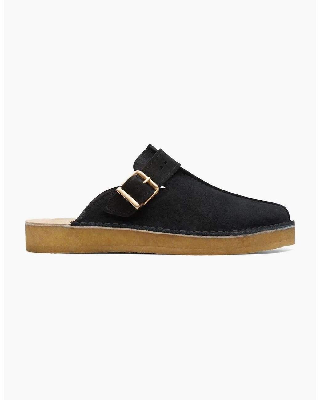 Clarks Black Trek Mule Suede Boat Shoes for men