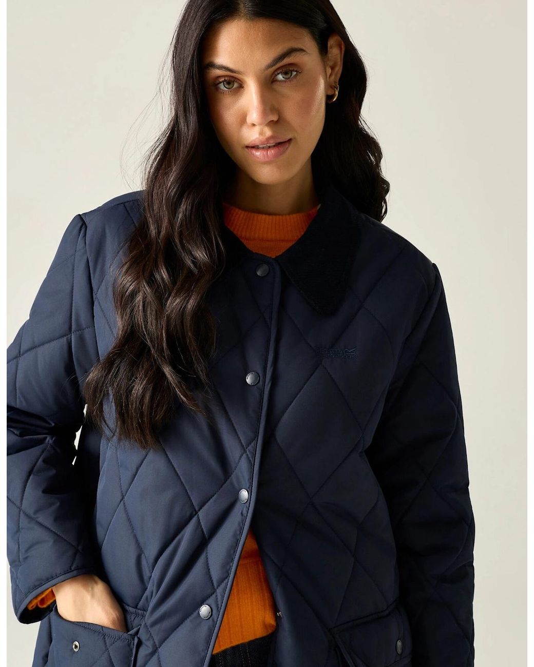 Regatta Blue Ladies Orla Kiely Eclipse Mid Length Jacket