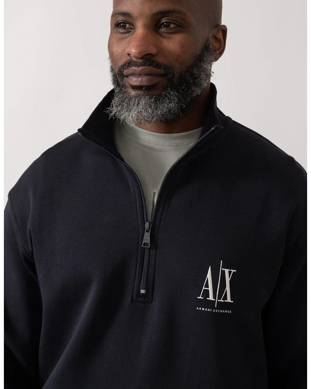 ARMANI EXCHANGE Black Embroidered A for men
