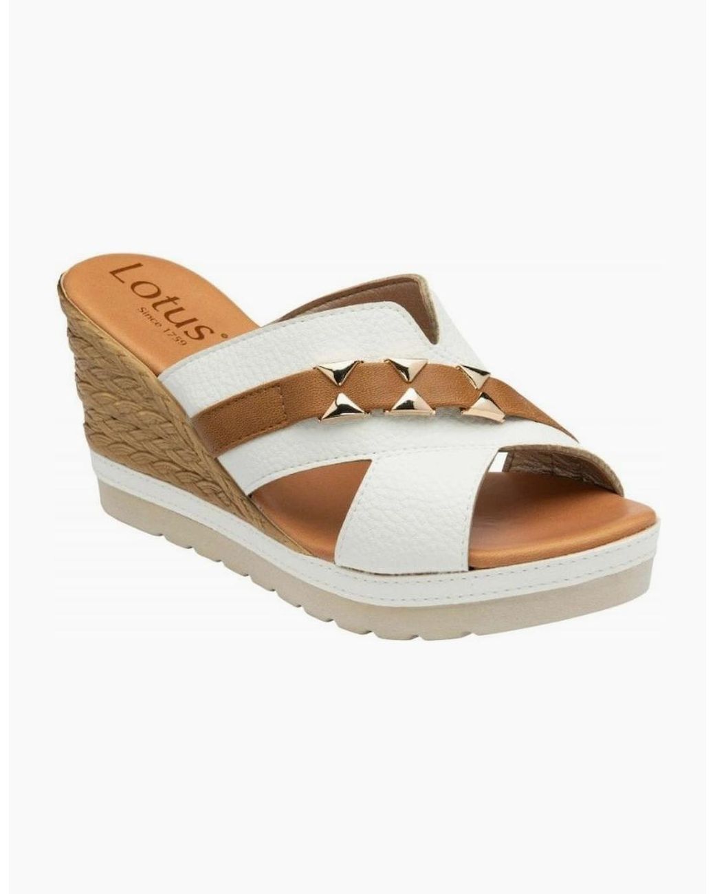 Lotus Brown Barrcuda Wedge Sandal