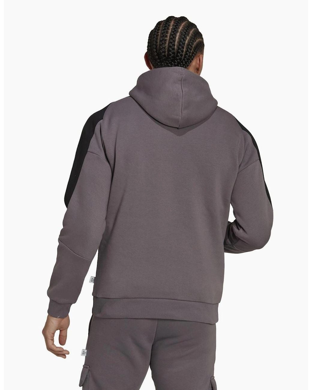 Adidas Gray Ess Future Icons Hoodie for men