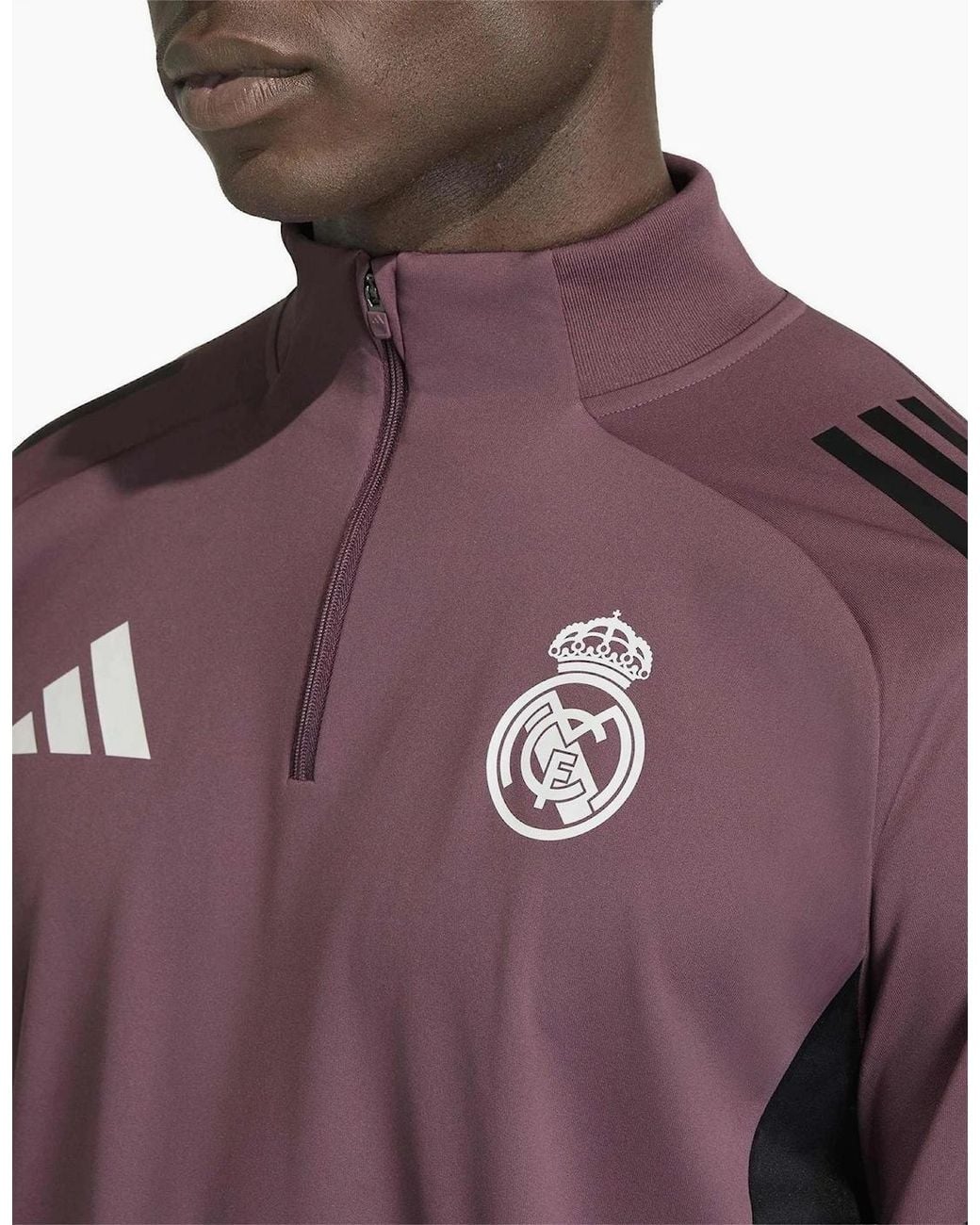 Adidas Black Arm Print Mock Neck Long Sleeve Athletic Top for men