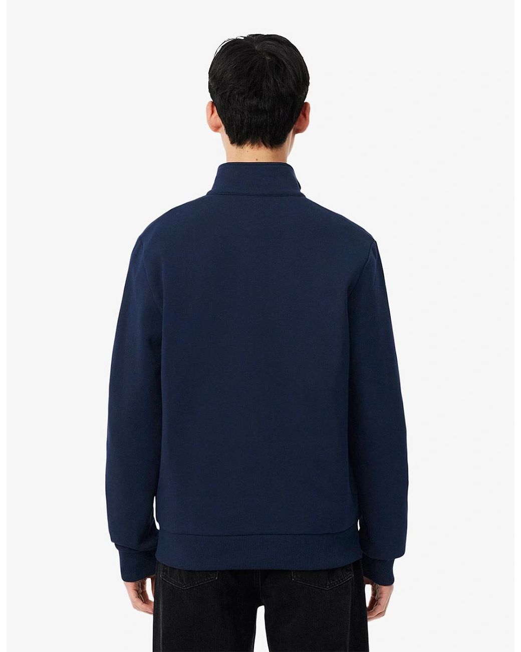 Lacoste Blue Sh8870 Full Zip Fleece Track Top for men