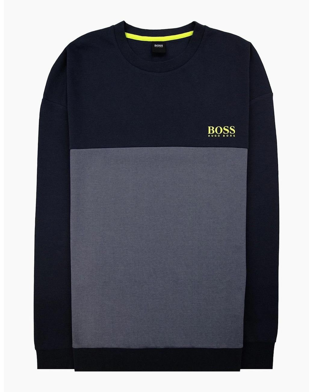 Boss Blue Logo Print Tracksuit Sweatshirt 400 Ds3 for men
