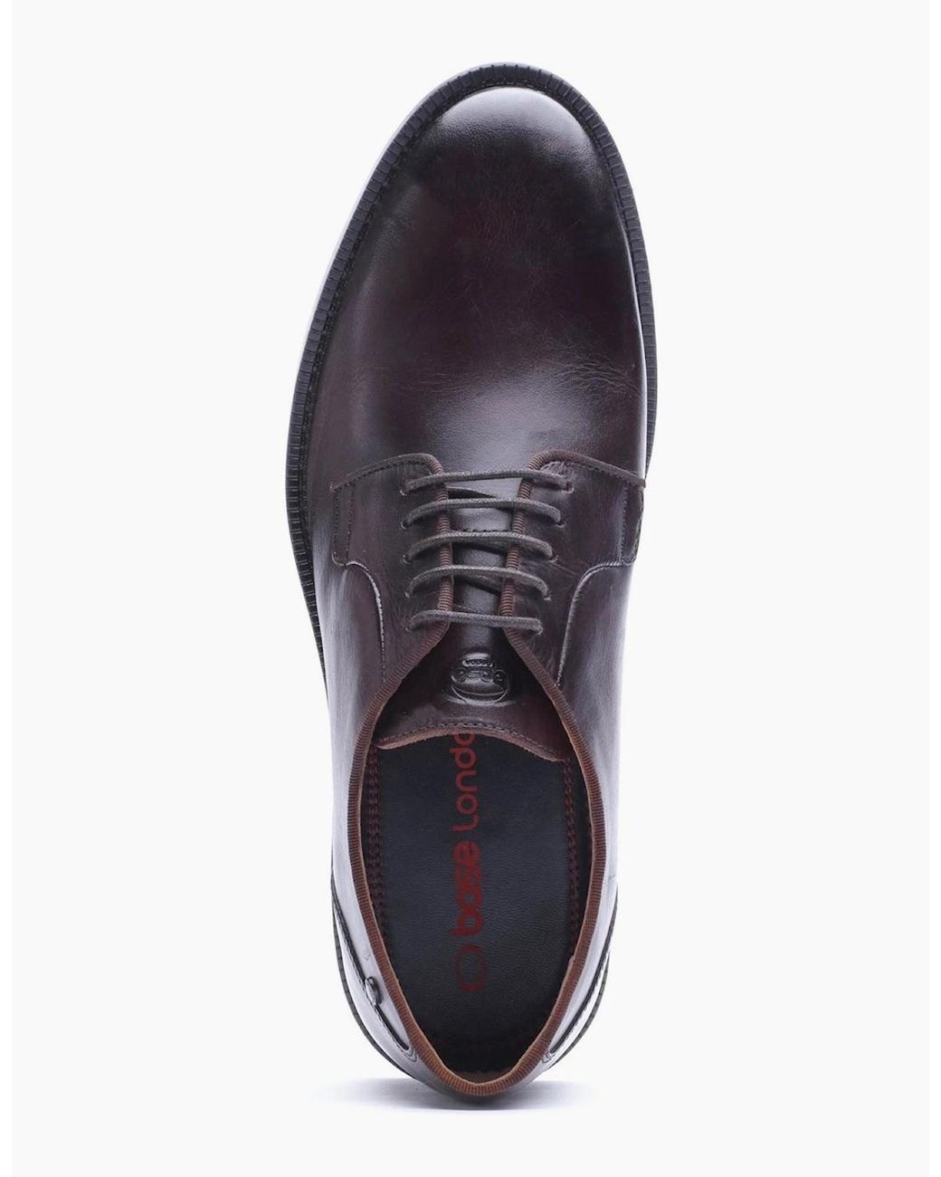 Base London Blue London Luca Leather Washed Derby Shoes for men