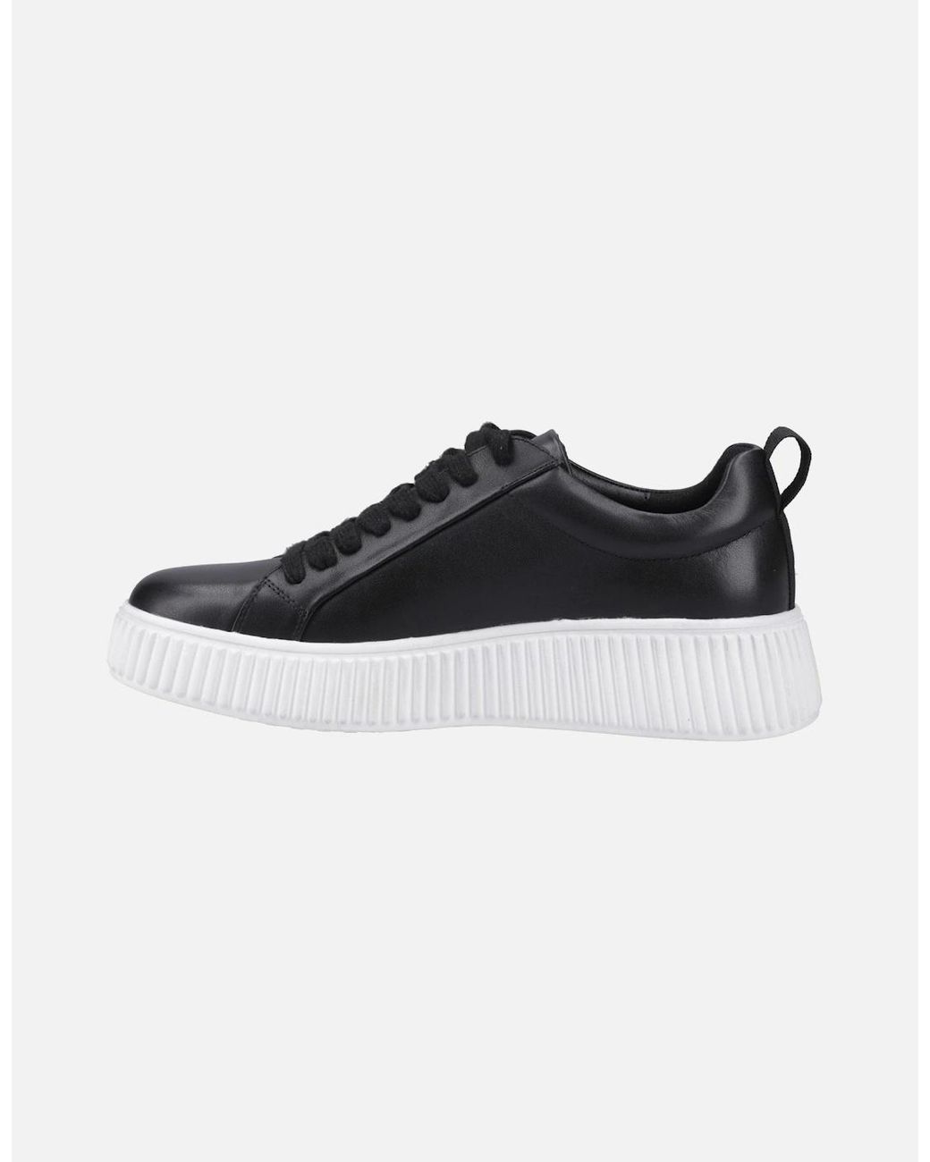 Hush Puppies Black Harlow Leather Trainers