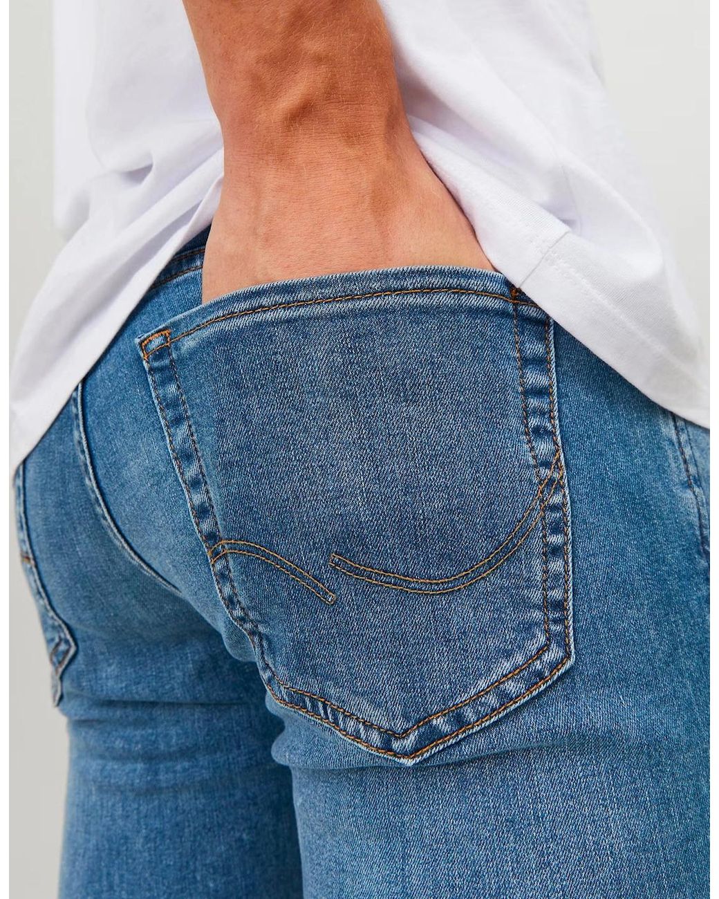 Jack & Jones Blue Jjiglenn Slim Fit Jean Mid for men