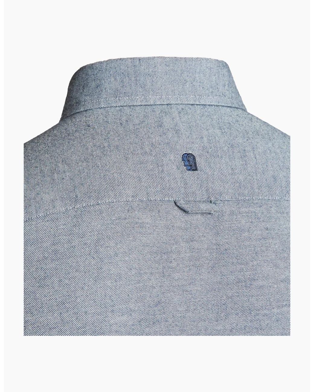 Remus Uomo Blue Tapered Fit Soft Cotton Shirt for men