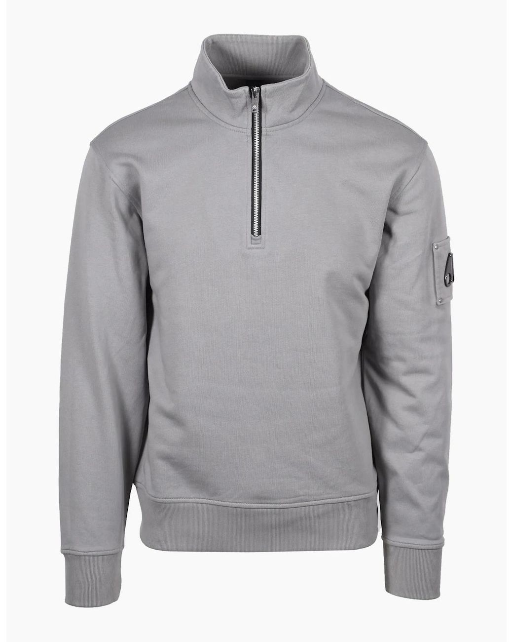 Moose Knuckles Gray Hartsfield Half Zip Industry for men