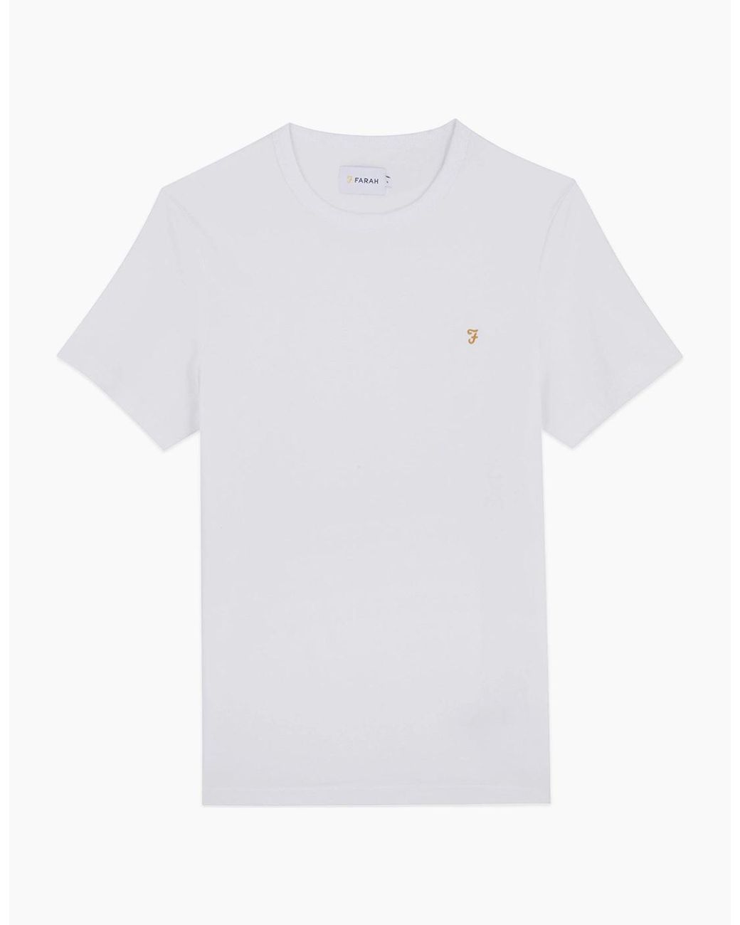 Farah White New Danny T-Shirt for men