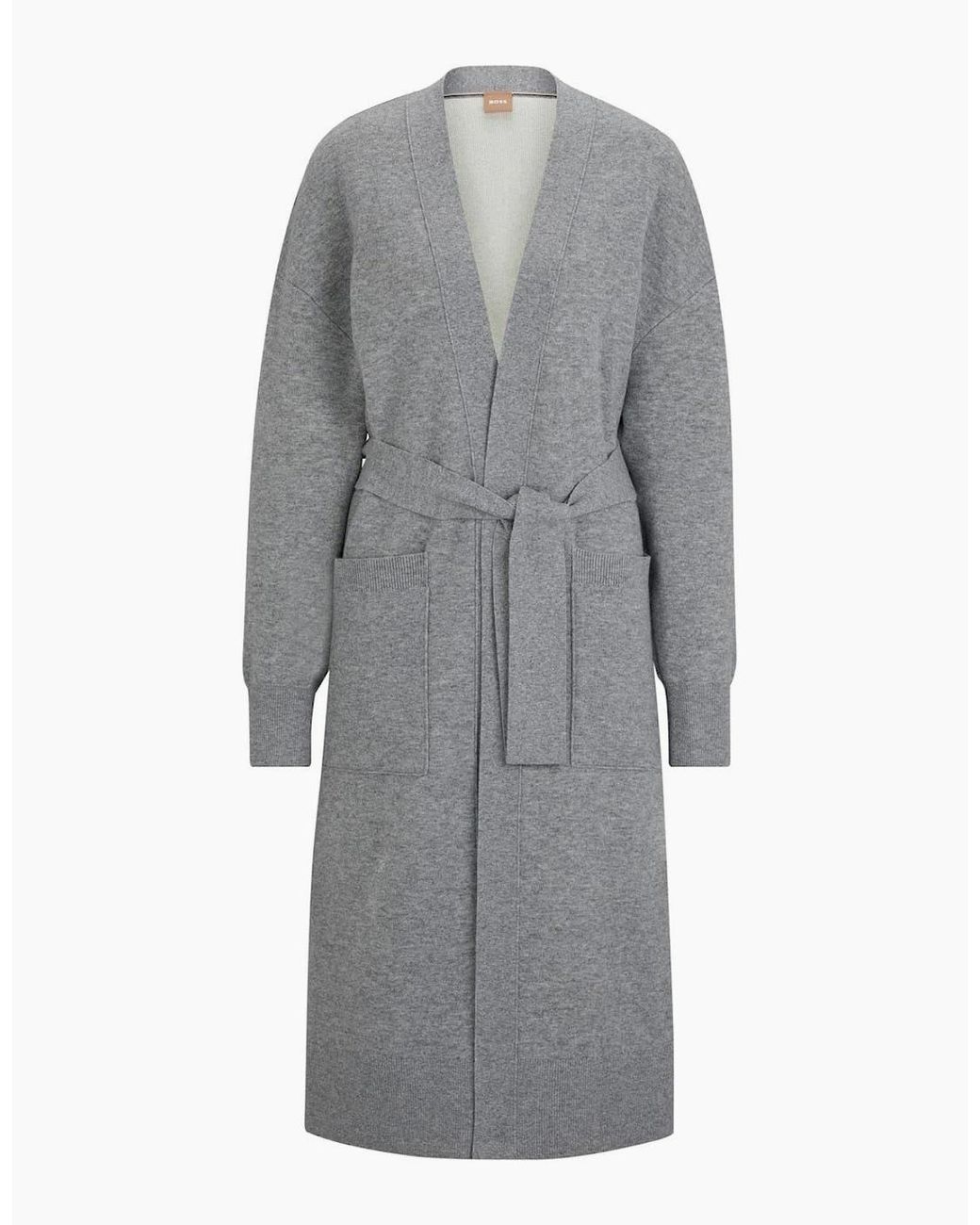 Boss Gray V-Neck Long Sleeve Dressing Gown