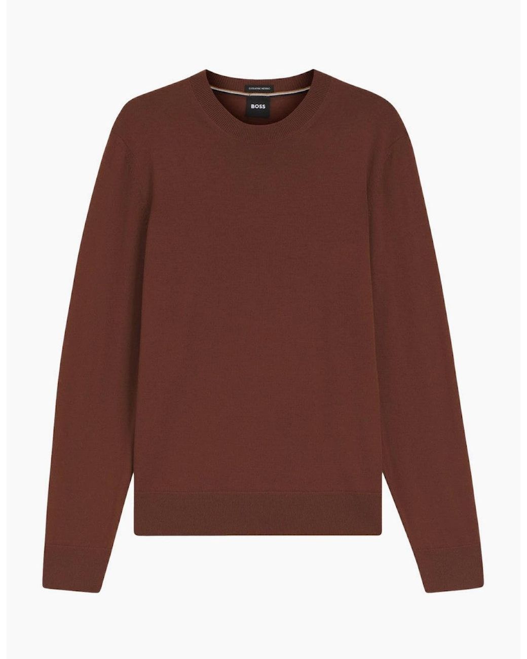 Boss Brown Boss H-Leno Crew Neck Sweater 212 Medium for men