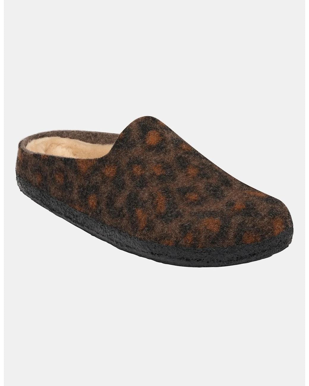 Birkenstock Brown Amsterdam Wrapped Dip Felt Slippers