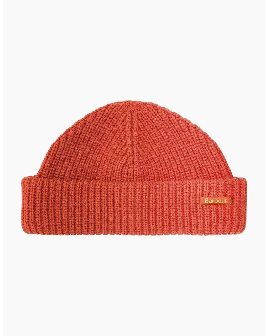 Barbour Red Mosely Fishermen Beanie