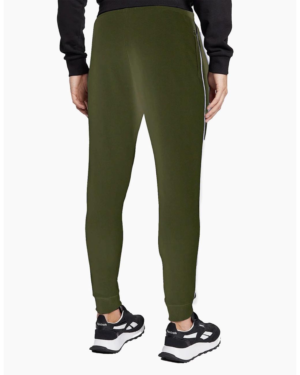 Lyle & Scott Green Lyle & Scott Jogger Fleece Bottom Sweatpants Trouser Contrast Piping for men