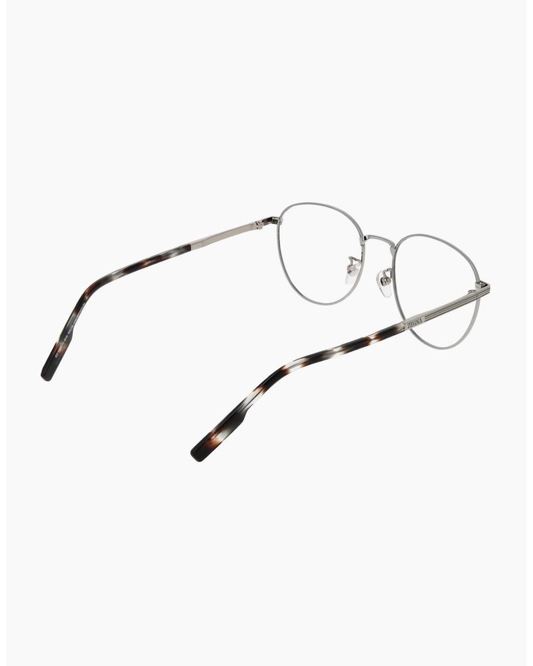 Zegna Metallic Optical Frame Ez5252-H 014 52 Titanium for men