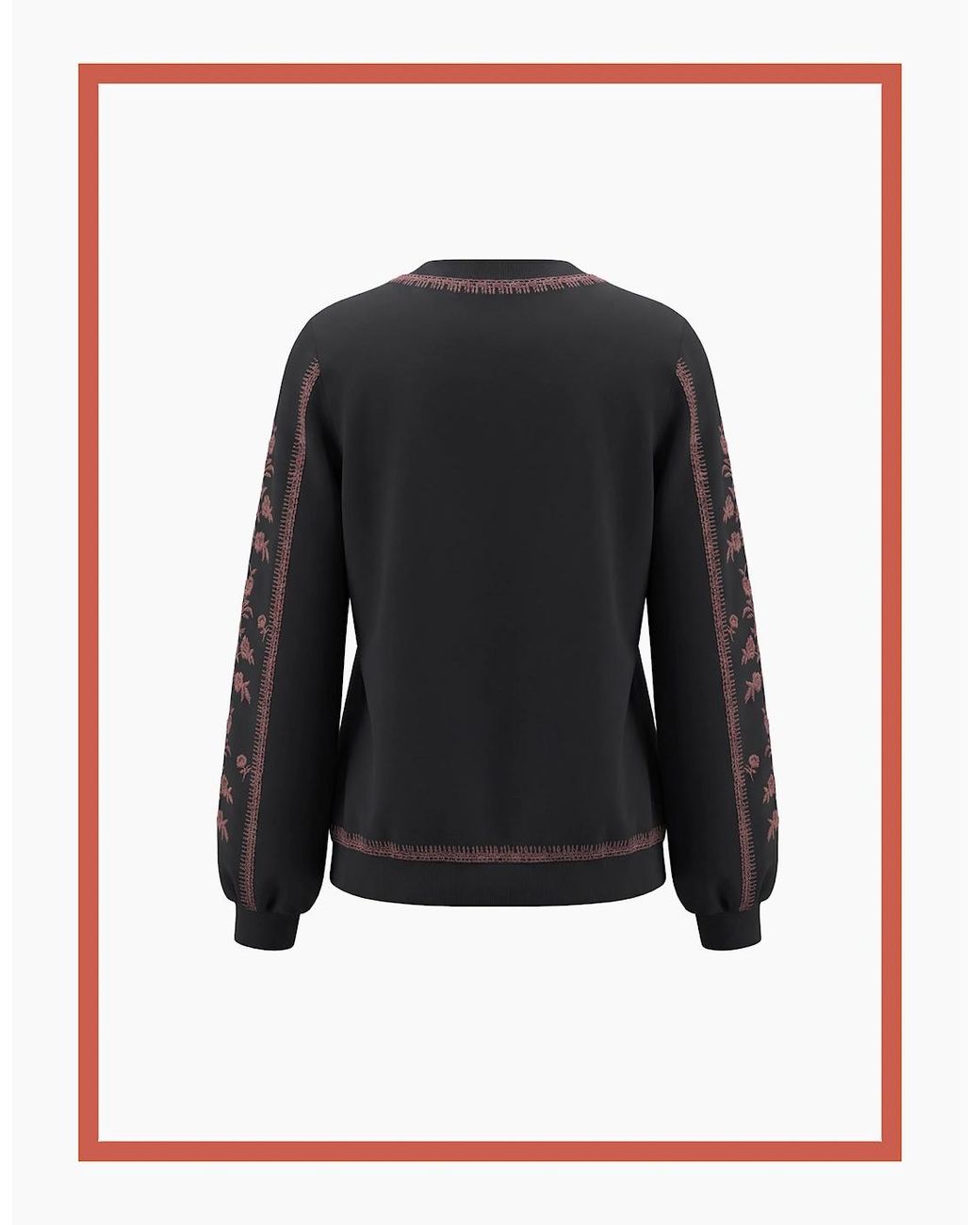 Nooki Design Black Catalina Embroidered Sweater