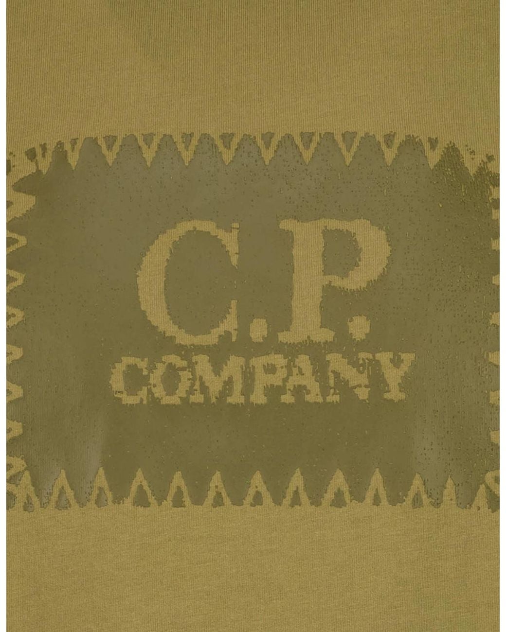 C P Company Green Stamp Print T-Shirt for men