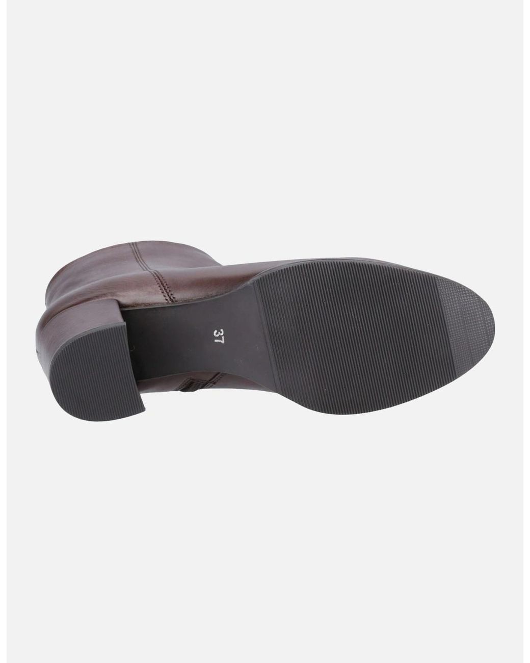 Hush Puppies Brown Claridy Leather Heeled Ankle Boots
