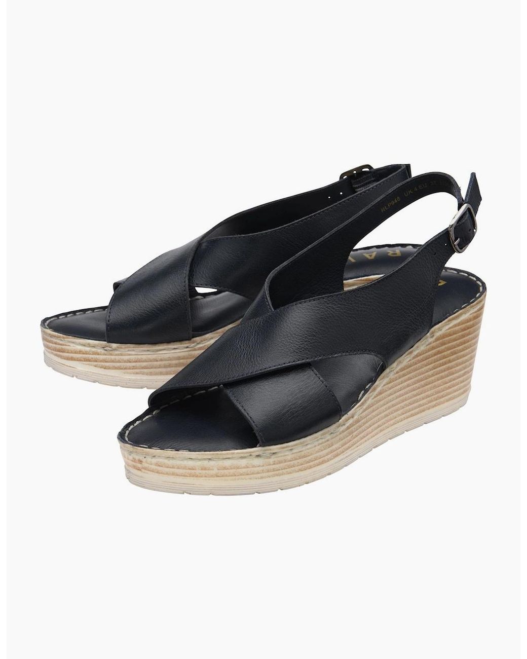 Ravel Black Branton Wedge Sandals