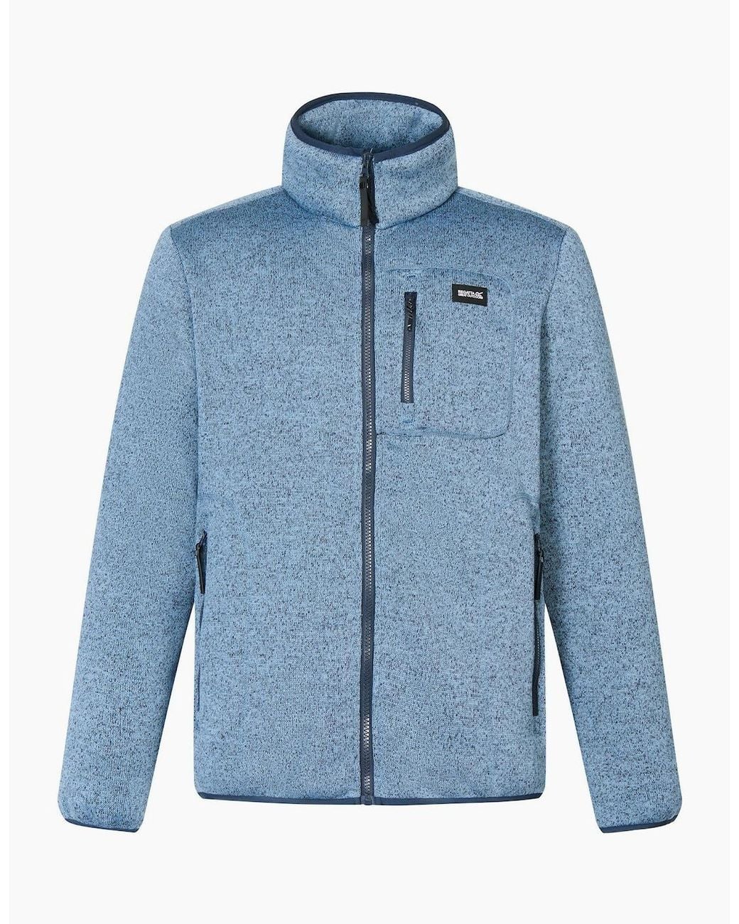 Regatta Blue Barlee Marl Full Zip Fleece Jacket for men