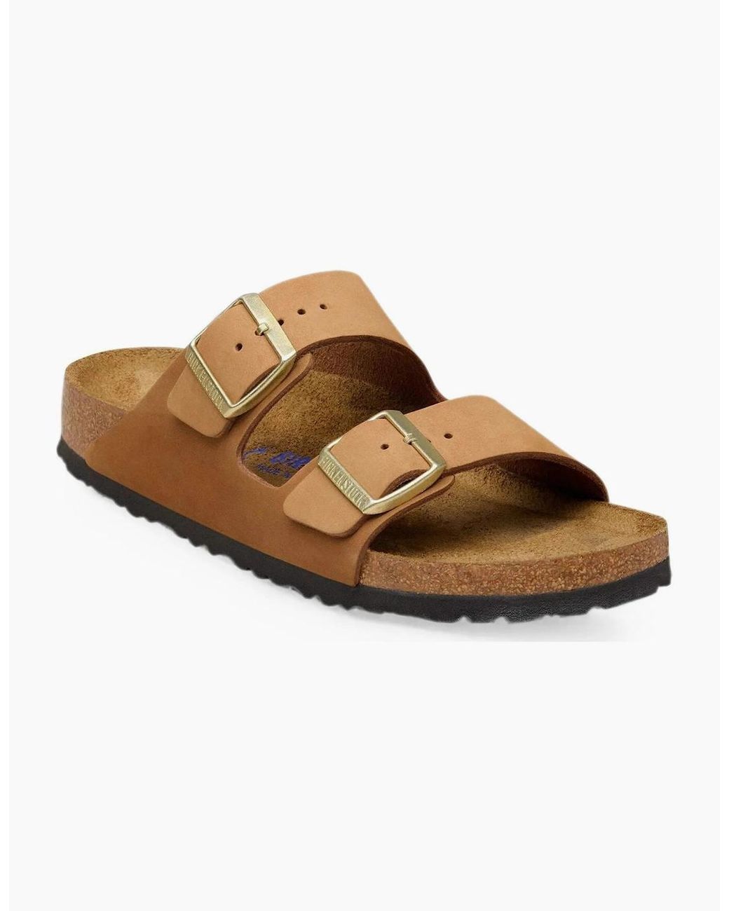 Birkenstock Arizona White Arizona Soft Footbed Nubuck Narrow Tan