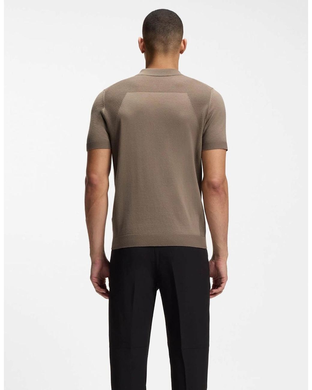 Boss Gray Boss Momentum-Lite Short Sleeve Polo Shirt for men