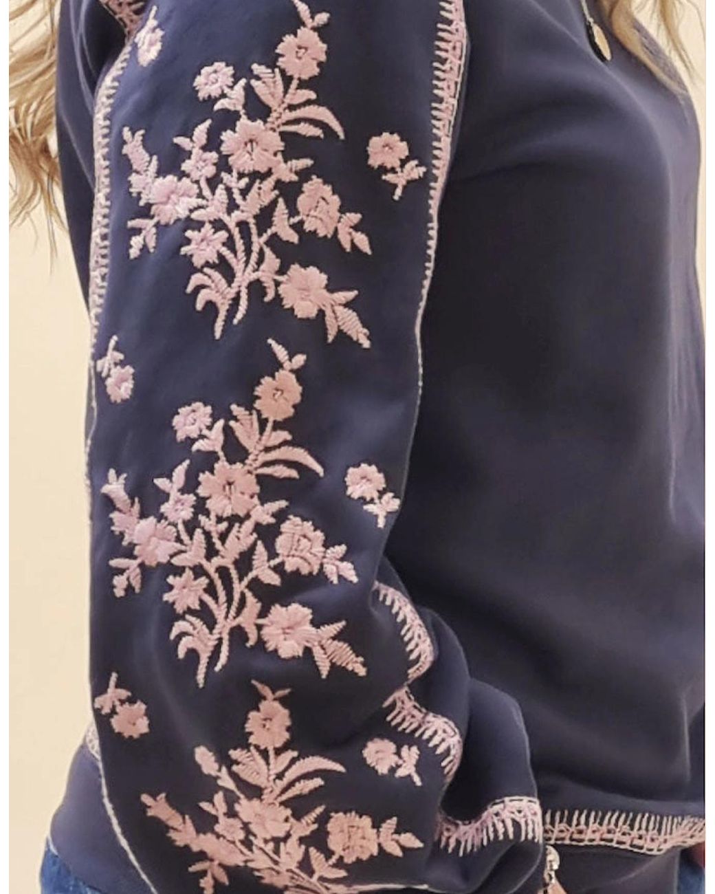 Nooki Design Black Catalina Embroidered Sweater