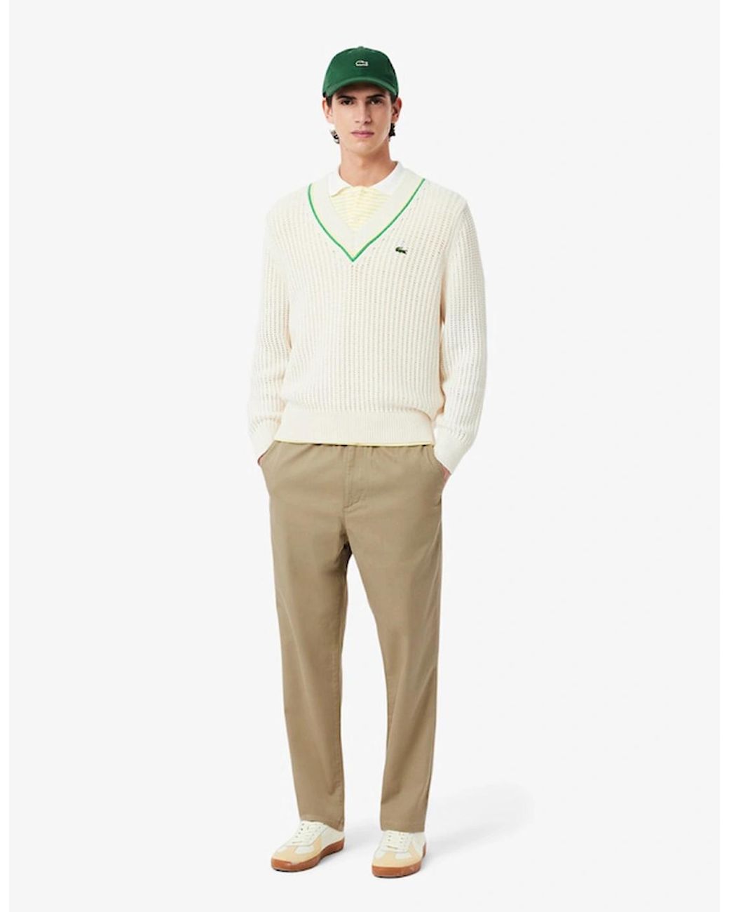 Lacoste Blue Regular Fit Cotton Gabardine Chino Pants for men