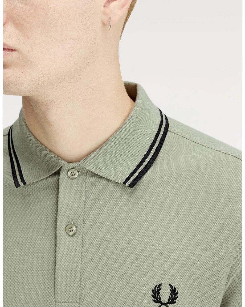 Fred Perry Green Twin Tipped Polo Shirt for men
