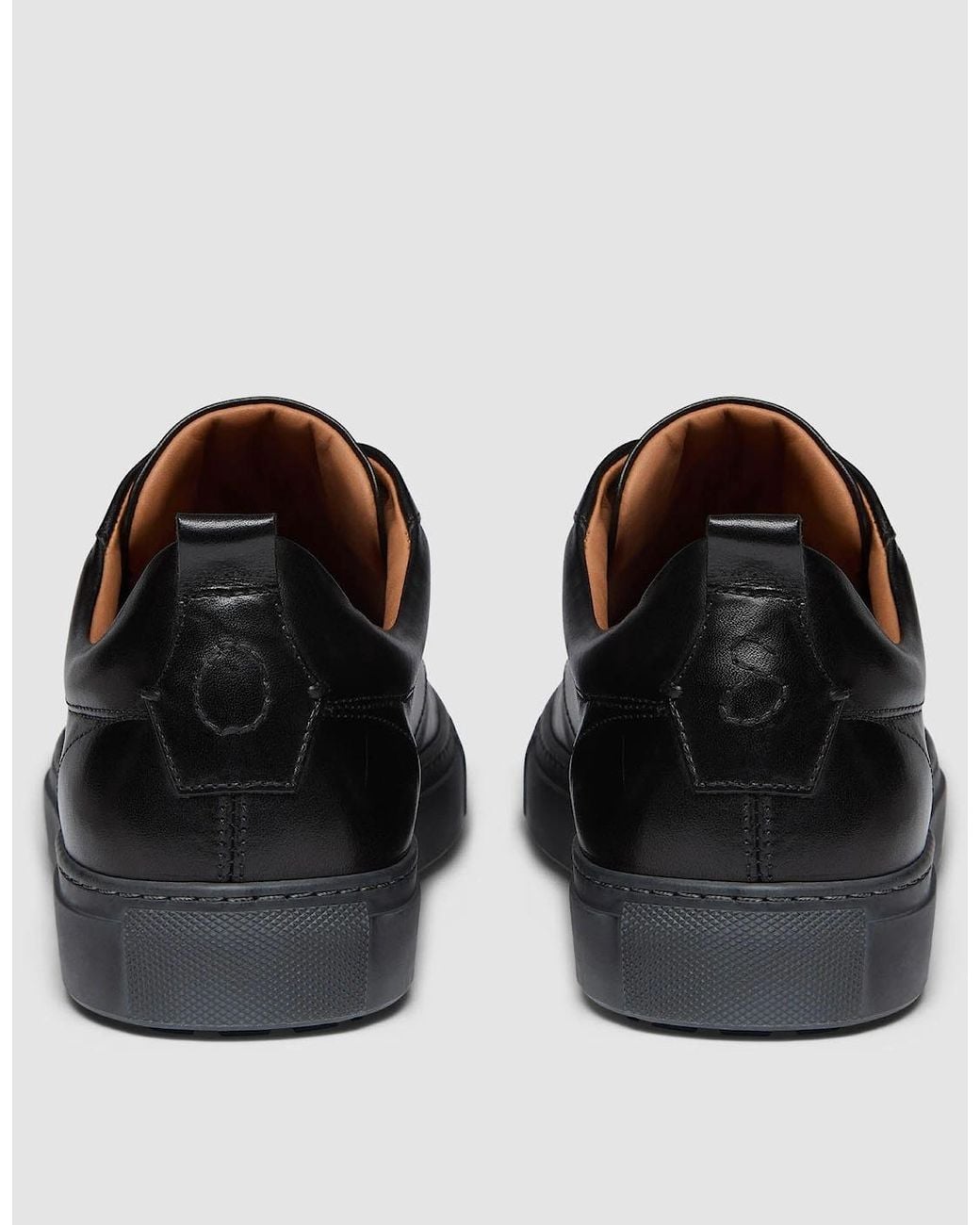 Oliver Sweeney Black Ermida Hand Finished Calf Leather Trainers for men