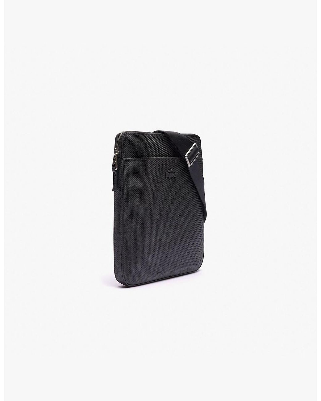 Lacoste Black Xb 99 Textured Rectangle Shape Cross Body for men