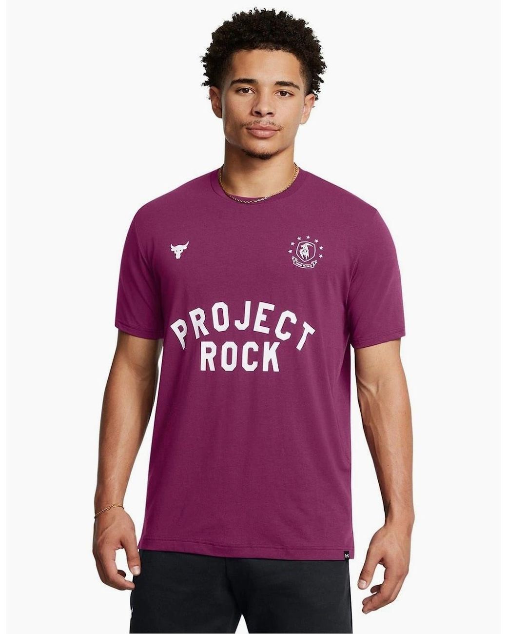 Under Armour Pink Regular Fit Large Genie Text Graphic T-Shirt for men