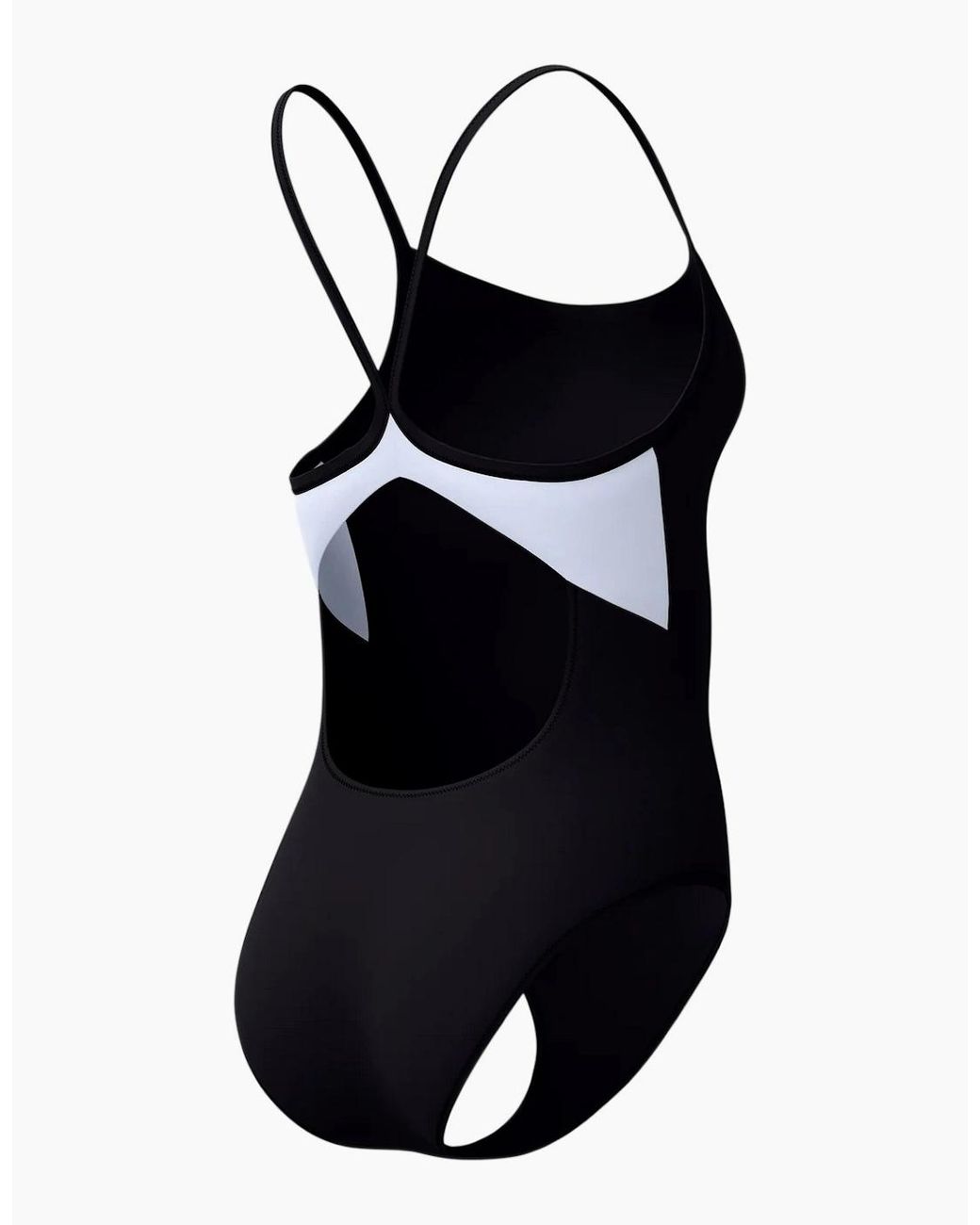 Speedo Black Ladies Solid Racerback One Piece Swimsuit