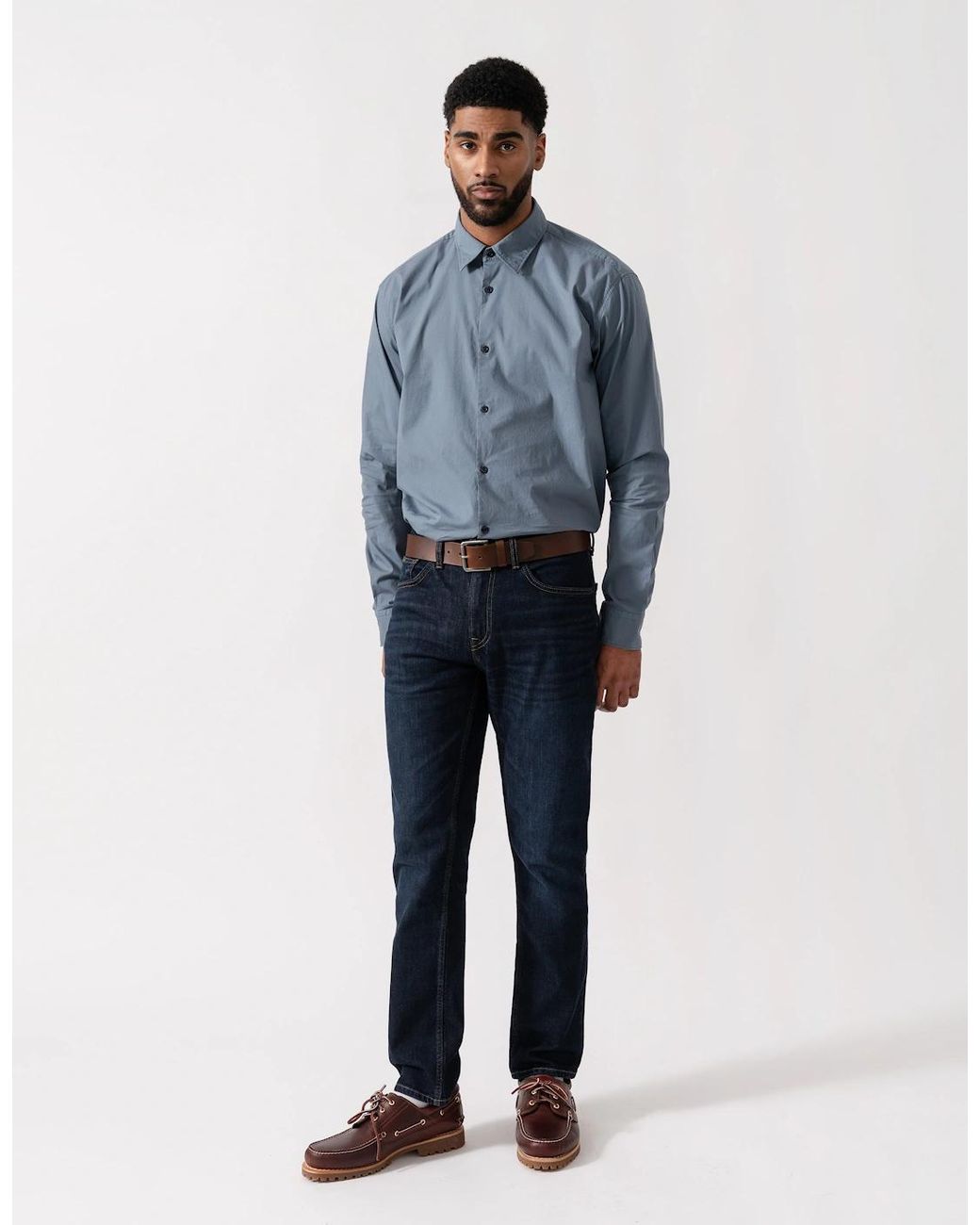 Boss Blue Hugo Ermo Slim-Fit Shirt for men