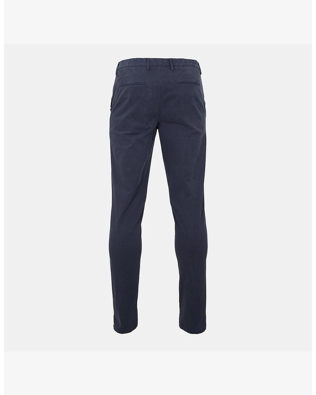 Boss Blue Kaito3 Solid Patterned Straight Chinos for men