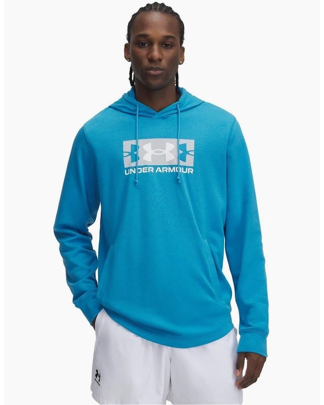 Under Armour Blue Rv Trry Logo Hoody for men