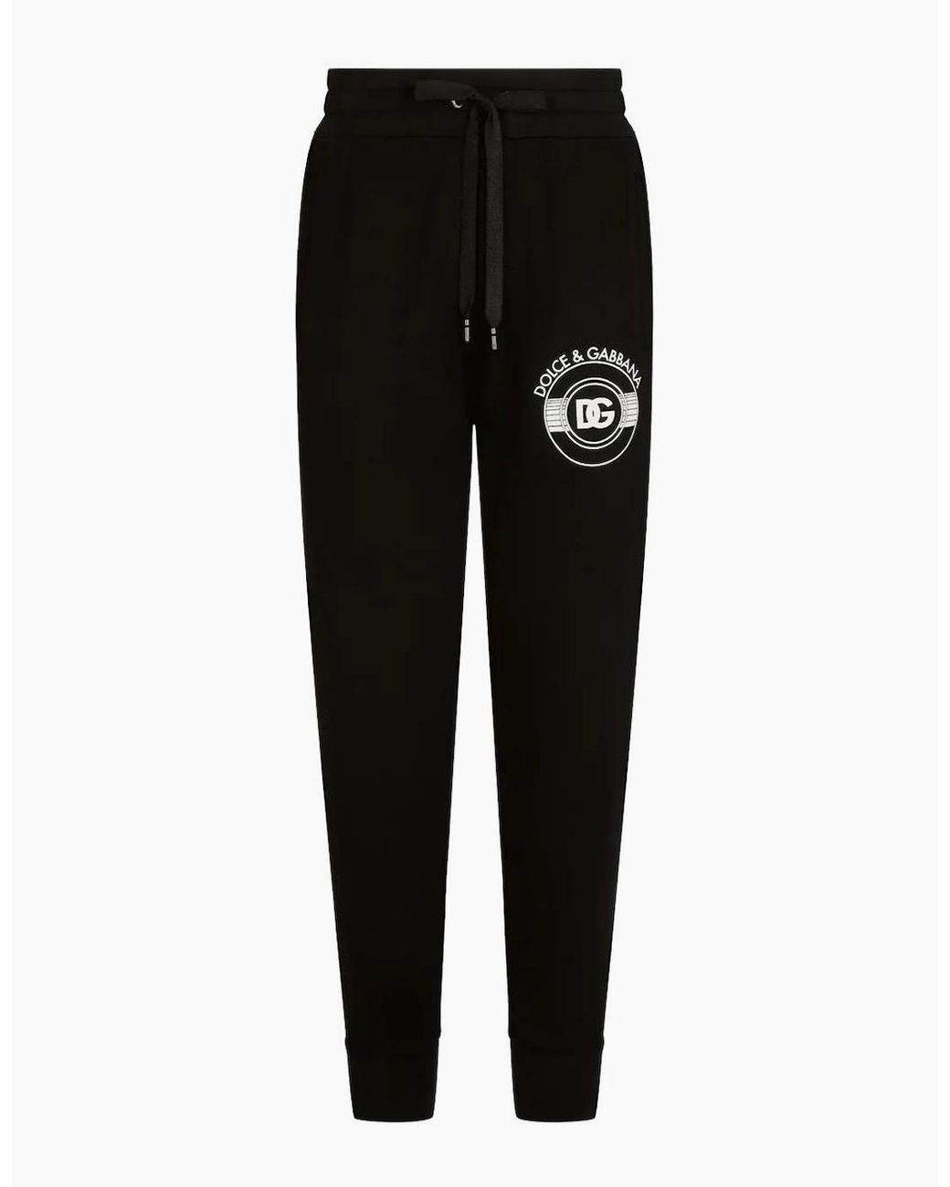 Dolce & Gabbana Black Dg Logo Print Joggers for men