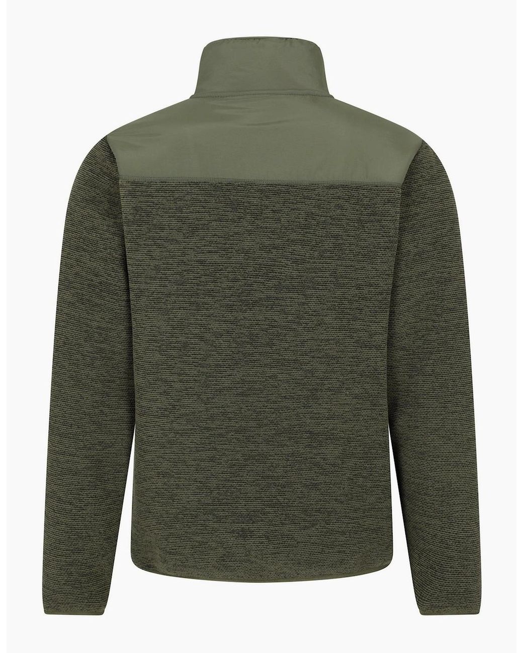 Mountain Warehouse Green Hayfield Faux Fur Lined Full Zip Fleece Top for men