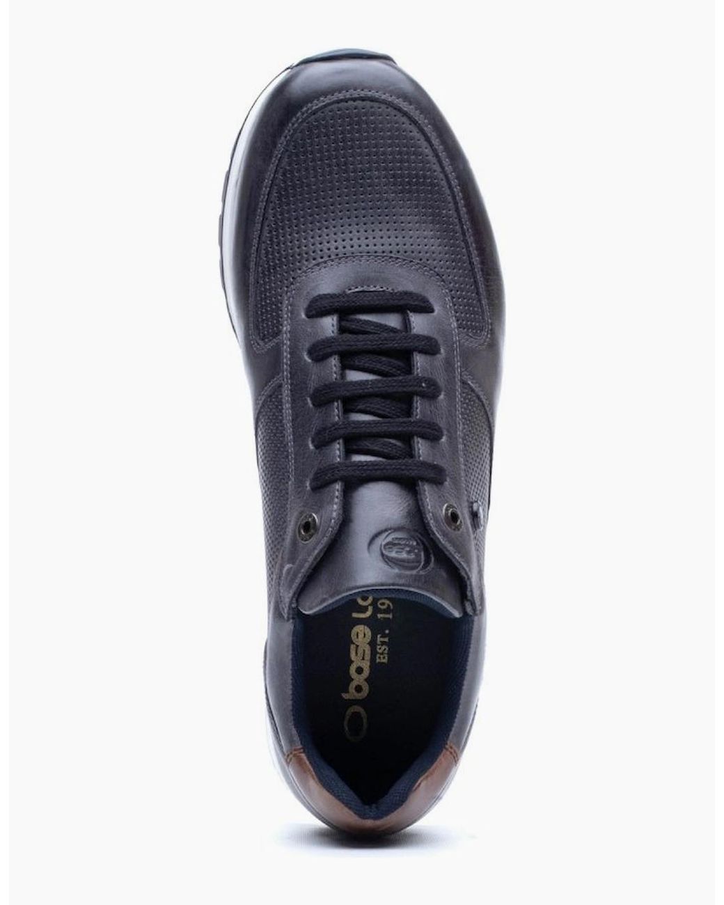 Base London Blue Lancaster Trainers for men