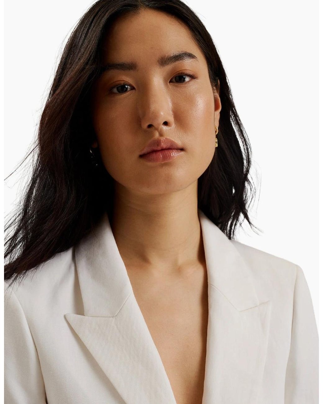 Ted Baker White Musub Tailored Jacket With Faux Pocket