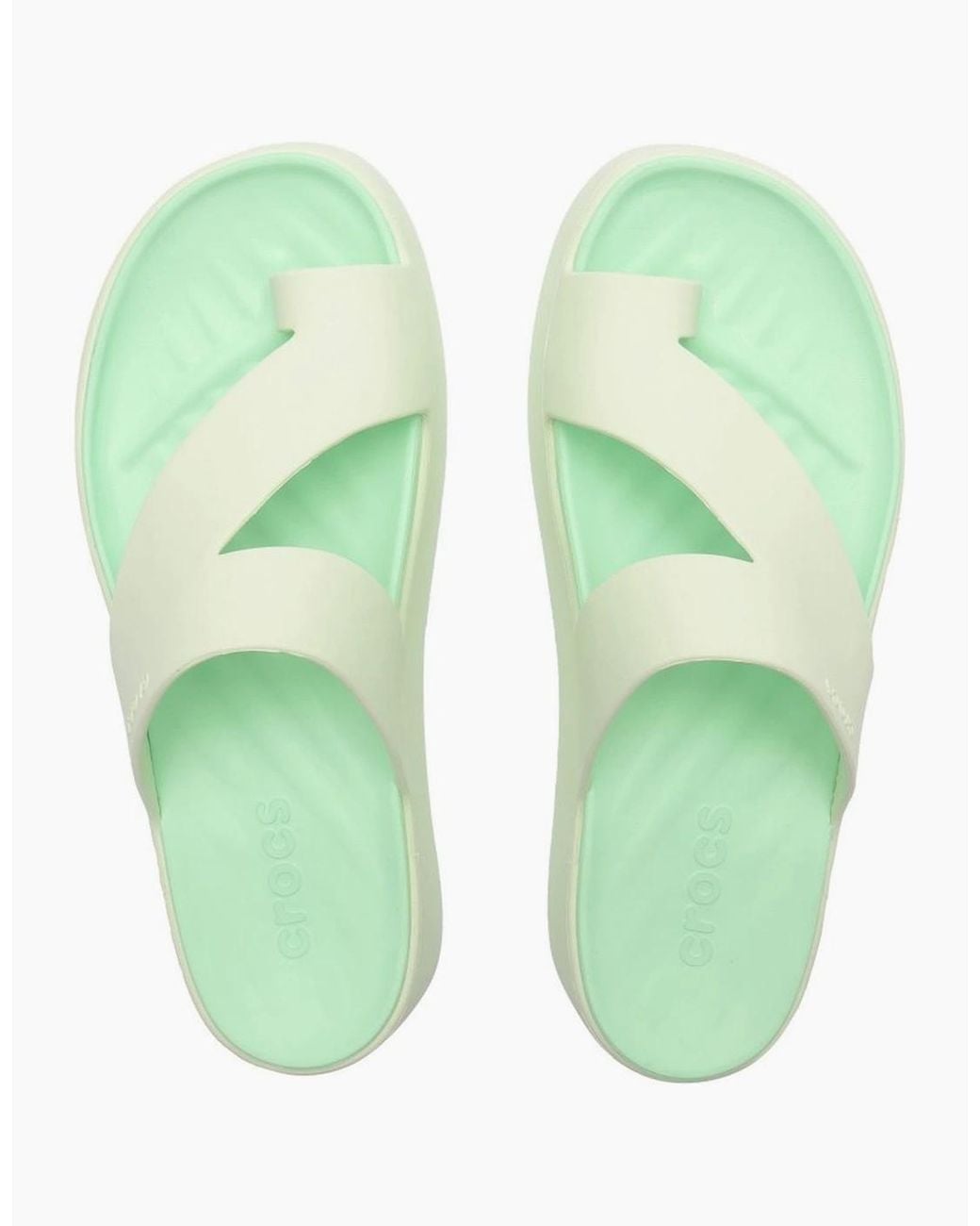 CROCSTM Green Getaway Platform Toe Loop Sandals