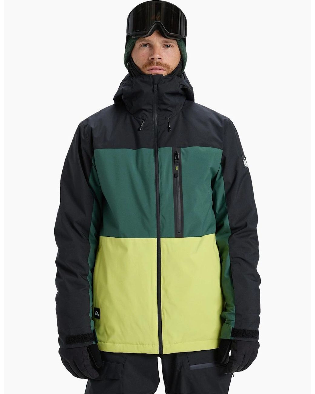 Quiksilver Green Sycamore Block Waterproof Ski Jacket for men