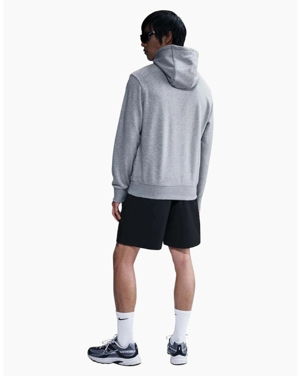 Nike Gray Club Pullover French Terry Hoodie for men