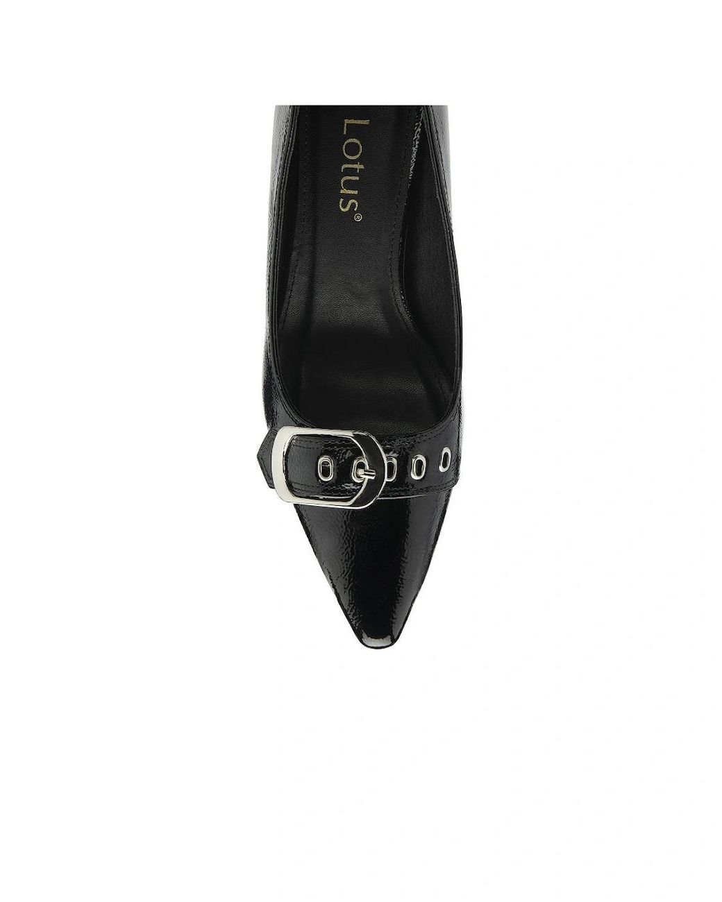 Lotus Black Lystra Court Shoes