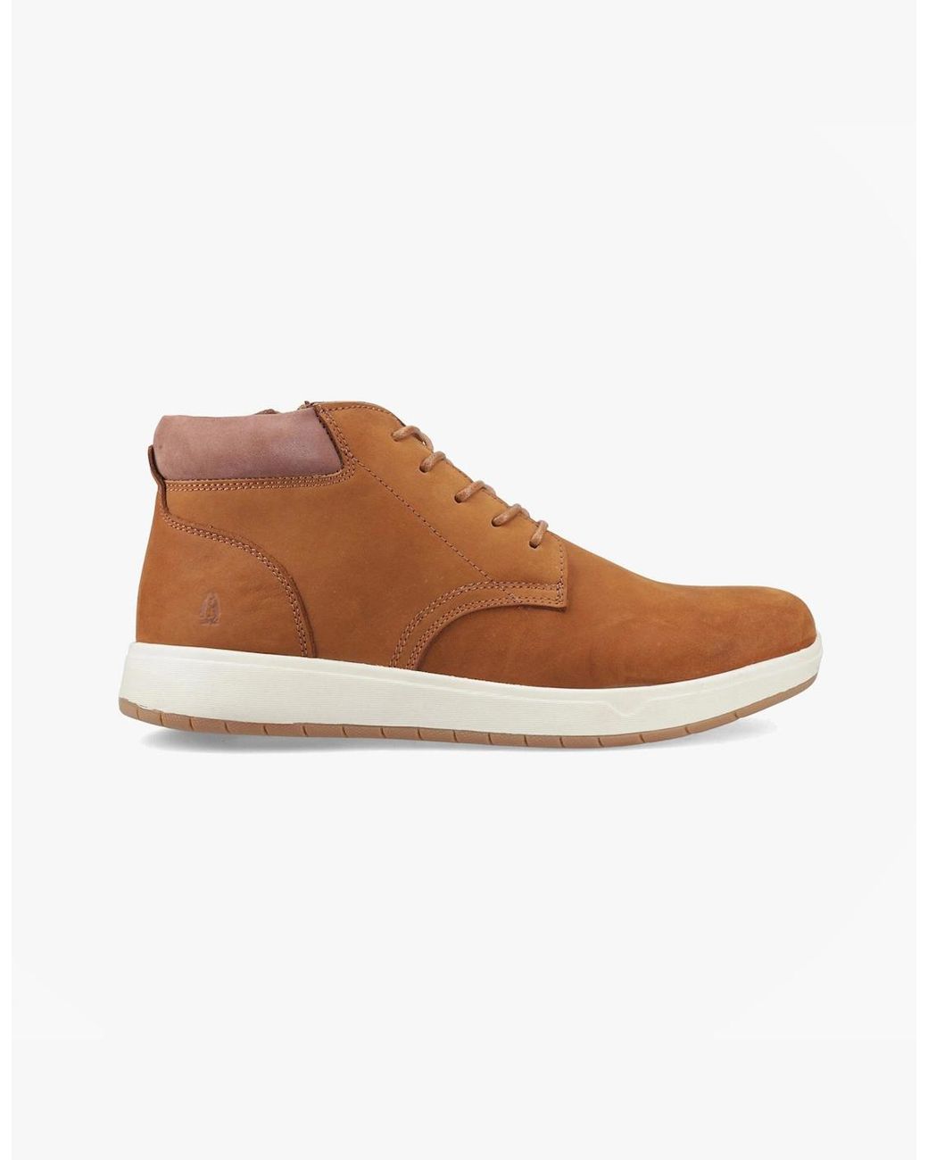 Hush Puppies White Bronko Chukka Boots Tan for men