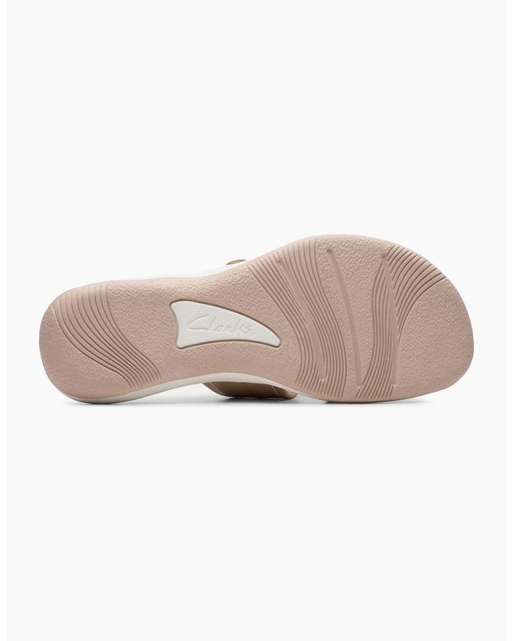 Clarks White Brinkley Maye Sandals