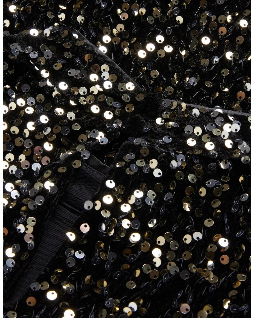 Ted Baker Black Audriyy Velvet Sequin Mini Dress
