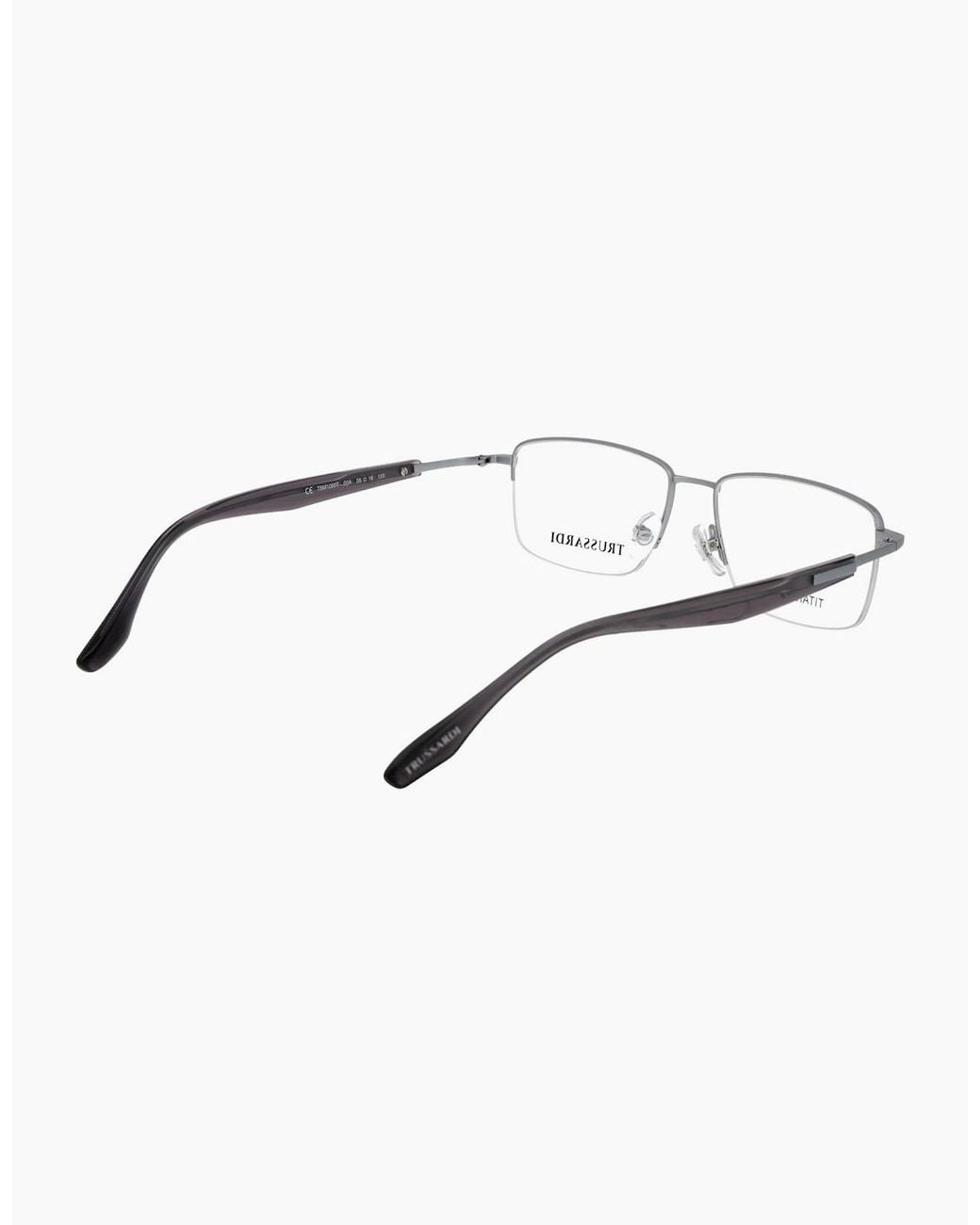 Trussardi Metallic Optical Frame Tsm1050T 03A 55 Titanium for men